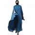 Designer Irani Kaftan with chikan embroidery work- French Blue Designer Irani Kaftan with chikan embroidery work- French Blue